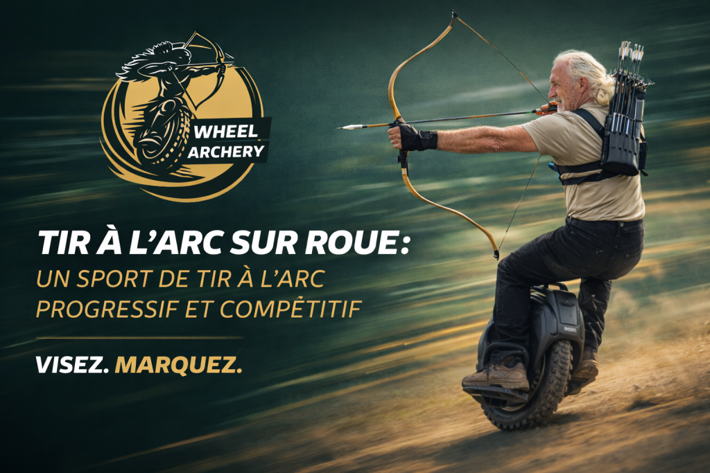 Social media cover image for the progressive and competitive archery shooting game Wheel Archery
