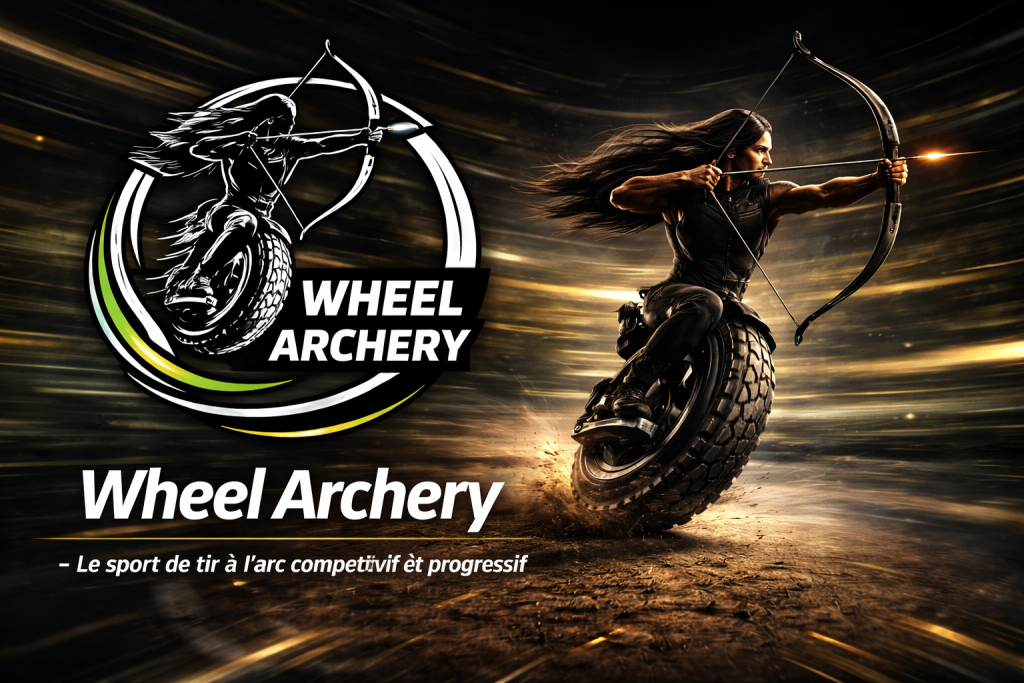 Social media cover image for the progressive and competitive archery shooting game Wheel Archery