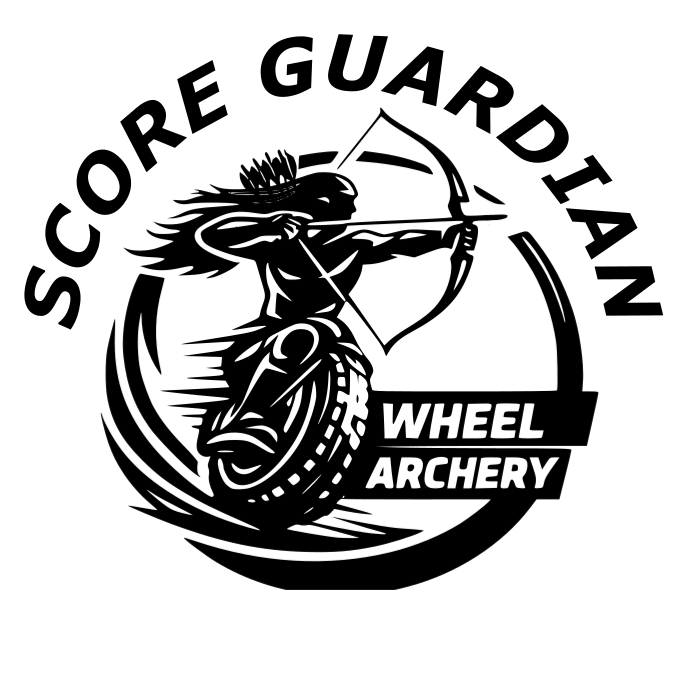 Logo SCORE GUARDIAN représentant un archer et une archère modernes symbolisant performance sportive et protection du score.